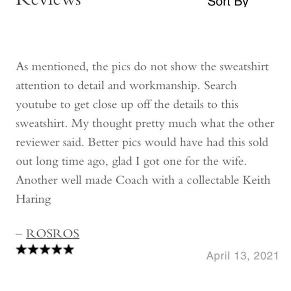 M COACH X KEITH HARRING hoodie Limited edition NWT - Picture 7 of 8